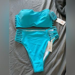 NWT high waisted strapless bikini
